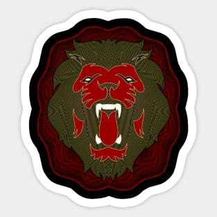 Killer Lion Wild Polygonal Vector Sticker